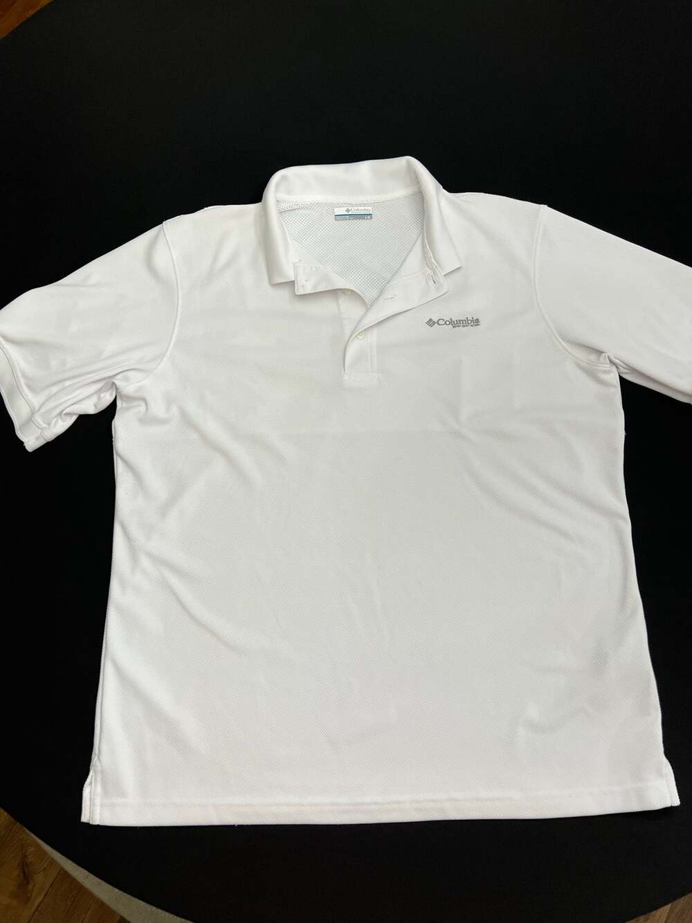 Columbia PFG Men’s Large White Omni-Shade Vented Fishing Polo Shirt